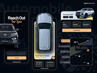 Automobile App app automobile branding car car app clean design driving graphic design illustration product safety typography ui userexperience ux vechile vechile app vector