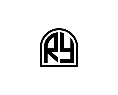 RY logo design vector template identity