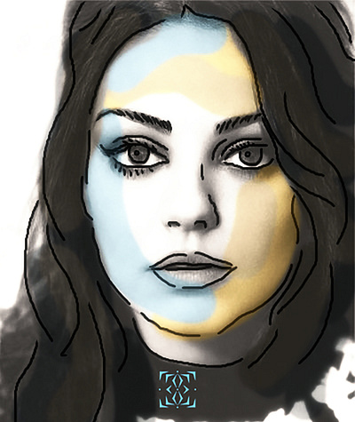 Portrait Practice_ Mila Kunis illustration