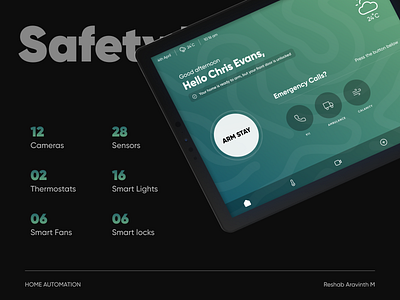 Home Automation app home automation product design safety typography ui design ux design