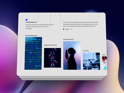 ICT Website card carddesign design figma graphic design illustration ui unsplash userinterface ux web website