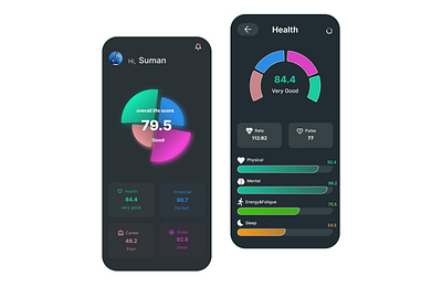 Health App illustration logo mobile ui ux