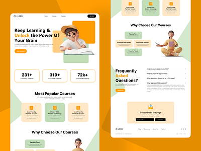 Learning Platform Landing Page 999watt ui ux