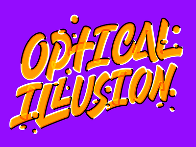 optical illusion branding custom type graphic design hand lettering illusion lettering logo logotype optical sticker type typography