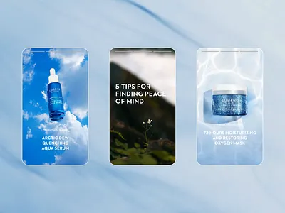 Social media stories for cosmetics brand animation app brand content branding content design identity mobile nimax phone social media stories story design strategy video