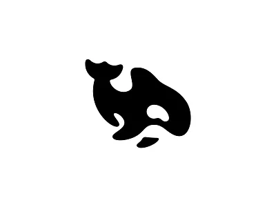 Orca animal branding cute fish killer whale logo logo mark mark minimal negative space negative space logo orca simple symbol water