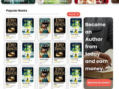 Story and Novel publishing Website UI Design - ZTheme animation bookshop branding figma graphic design logo motion graphics theme ui ux web site