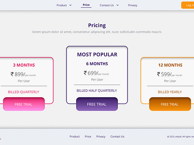 Pricing design graphic design illustration pricing ui