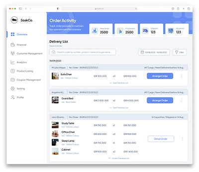 Furniture commerce Dashboard dashboard design freelanceindonesia indonesia designer ui uiuxdesign uiuxindonesia