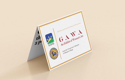 "GAWA: An Exhibit of Women's Art" Invitation design exhibit exhibition graphic design invitation invitation design museum