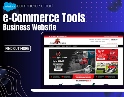 Acme Tools Sales Force Commerce Cloud business website ecommerce website online shopping website professional website salesforce website website design website development website pro