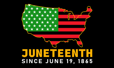 Juneteenth Since June 19, 1865 america black history month design flag illustration juneteenth juneteenth tshirt t shirt t shirt design typography vector world