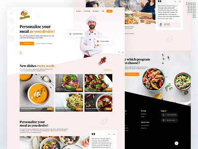 Chakum | Restaurant Landing Page custom meal dailyui design meal planner ui user user inteface ux web design