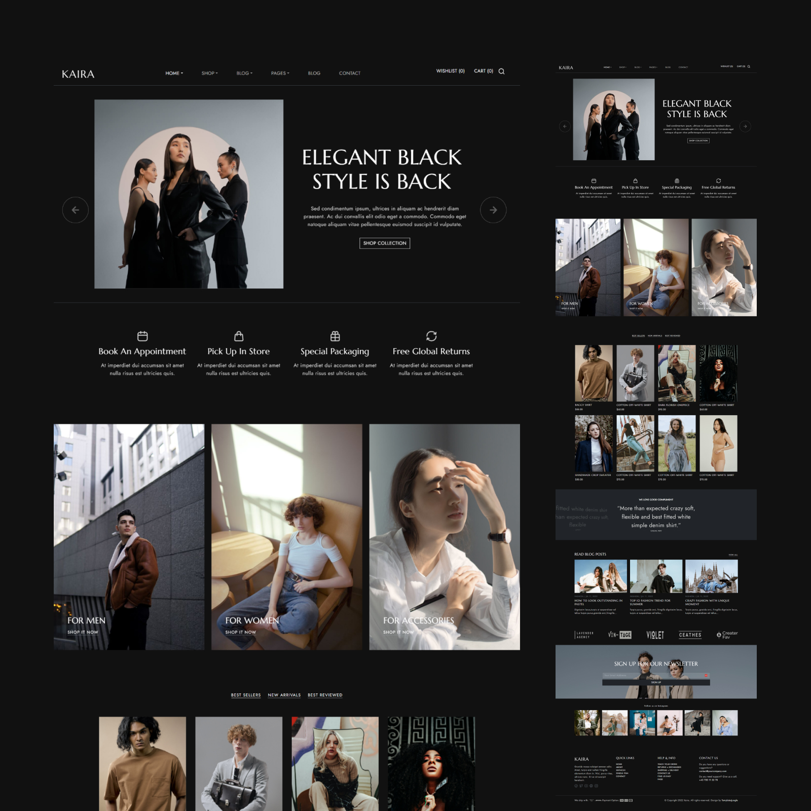 Kaira – Bootstrap 5 Fashion Store Template By TemplatesJungle On Dribbble