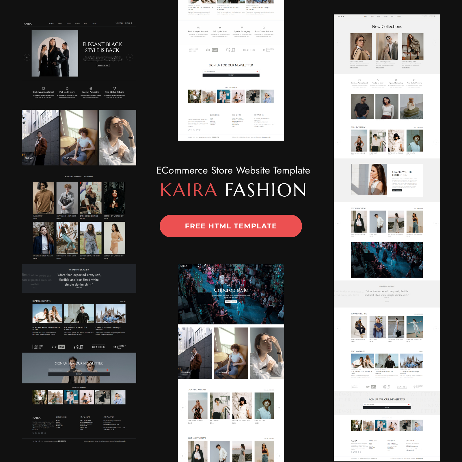 Kaira – Bootstrap 5 Fashion Store Template By TemplatesJungle On Dribbble