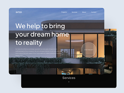 INTEO - Real Estate Website design real estate saas ui ux web design website