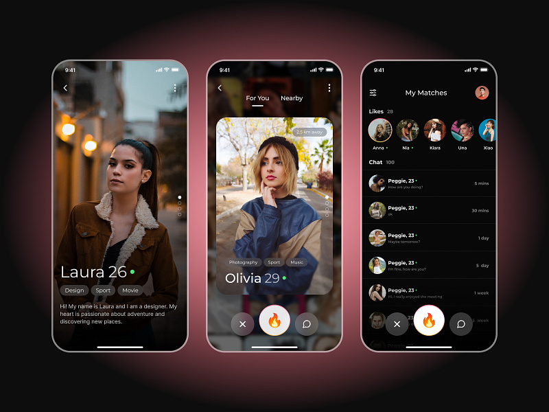 Dating Mobile App dating dating mobile app design mobile mobile app product design ui ux