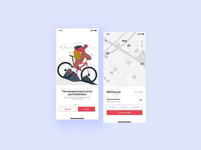 Bike Now adobe illustrator adobe photoshop design figma figma design hailing system rental design ui ui design uiux design