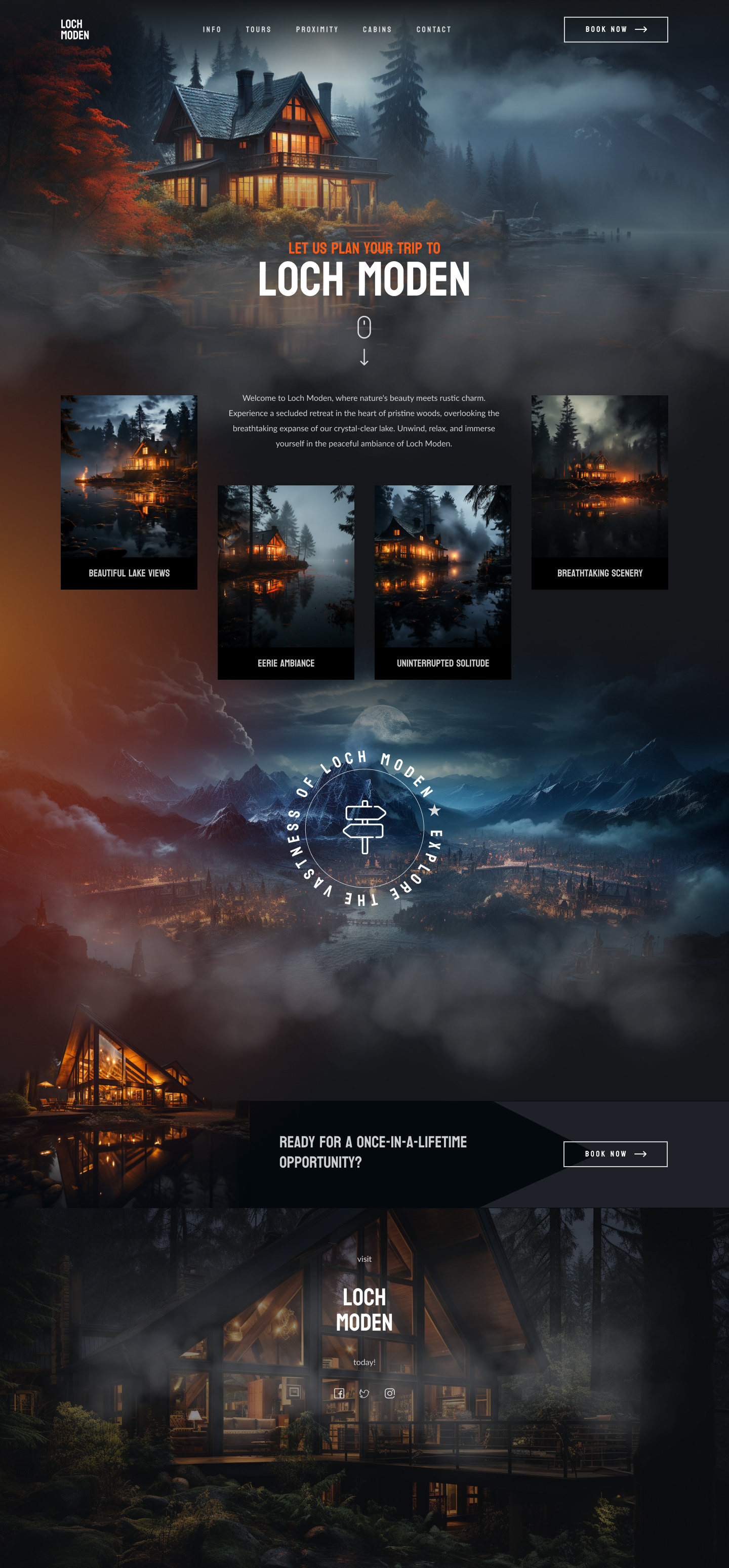 Loch Moden - Landing Page Concept animated animation clean design fantasy modern ui ux