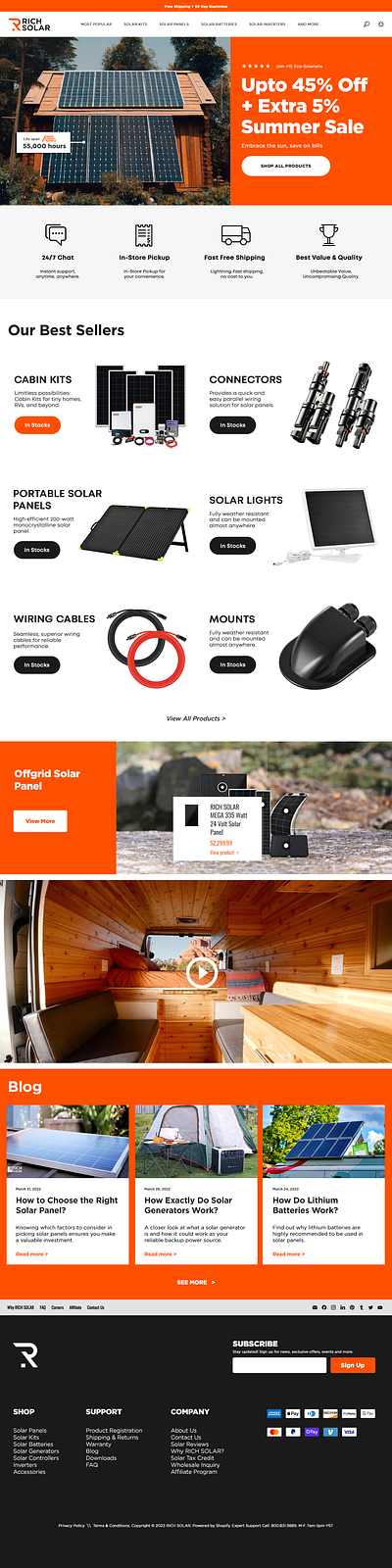 Richsolar Homepage Recommendation design landing page ui ux web design website design