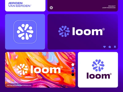 Loom - Logo Redesign branding creative brand creative logo dynamic logo engage interact jeroen van eerden logo logo identity design loom modern logo rebranding record redesign screen social video video message visual identity design