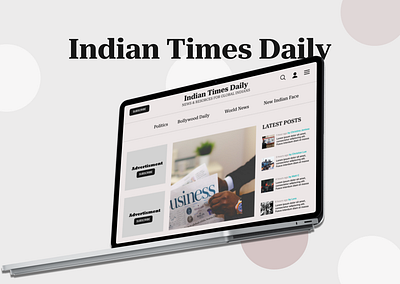 Indian Times Daily - News Website Design figma indian times daily news website design ui uiux design ux