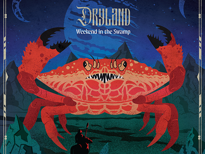 Weekend in the Swamp album art book cover claw crab crustacean doom metal epic fantasy gig poster heavy metal illustration mastodon punk rock red fang sci fi science fiction stoner rock texture the sword vector
