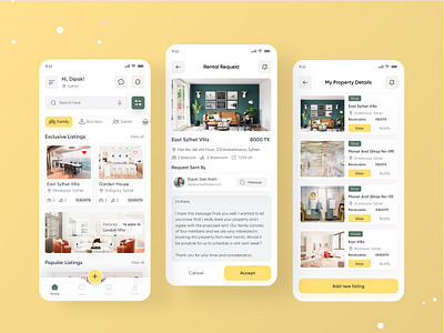 Home Rental App Design | UI/UX Case Study casestudy clean concept figma home finder mobile app mobile app design property app rental rental app ui uiux design user interface ux ux casestudy webdesign