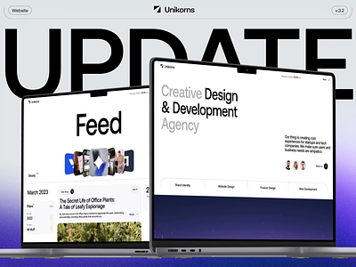 Unikorns - Website Update animation branding design graphic design homepage logo motion graphics ui unikorns ux website