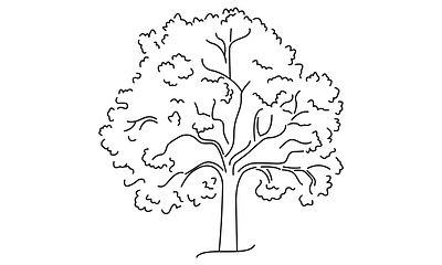 Outline Tree Vector Illustration art design illustration outline sketch tree vector