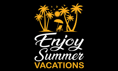 Enjoy Summer Vacation T shirt Design beach beach time design enjoy illustration sea summer surf t shirt t shirt t shirt design typography vacation vector world