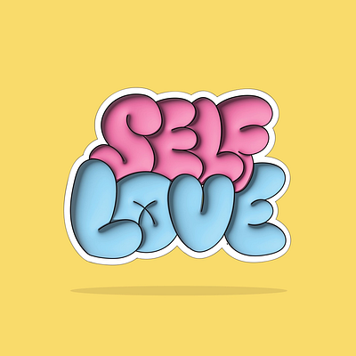 Self Love 3d adobe illustration motion graphics selflove typography