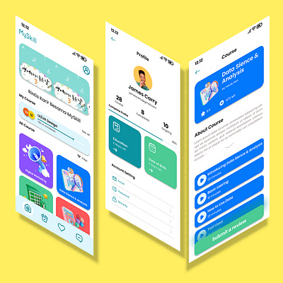 MySkill App User Made 3d animation branding design figma graphic design illustration logo motion graphics myskill redesign ui ux