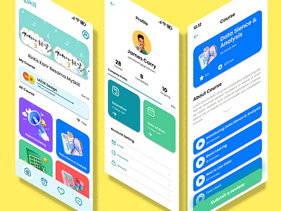 MySkill App User Made 3d animation branding design figma graphic design illustration logo motion graphics myskill redesign ui ux