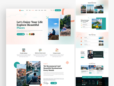 Martin_ Travel Web Site Design: Landing Page / Home Page UI agency app app design branding cleaning company corporate landing page tour travel travel agency travel landing page ui website