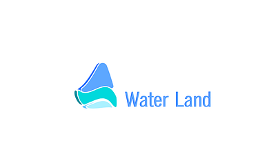 Water Land logo design branding graphic design vector water water design