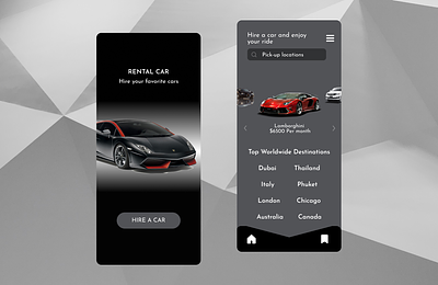 Car Rent App app branding car cars design graphic design illustration mobile mobile app rent rental ui ux