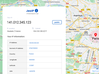IP address locator - tool design design faq geo graphic design ip ip address ip locator ip service ip vpn ipfinder landing page lo locator maps searching table ui ui design vpn world