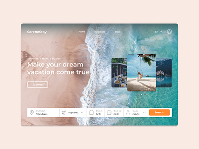 Landing page for travel agency design figma landingpage ui ux