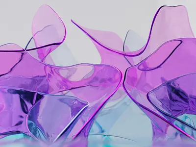 Synthetic Flower 3d after effects animation branding design flower glass houdini motion rainbow synthetic