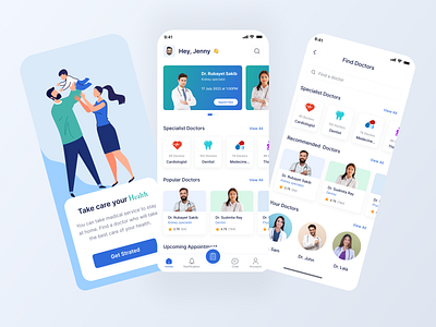 Medhat - Medical Healthcare Mobile App app design landing page medical minimal ui ui design ux web design website