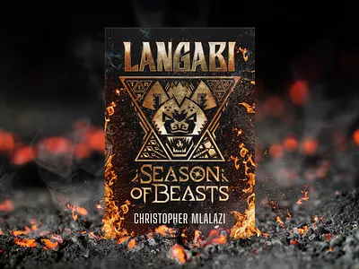 Langabi: Season Of Beasts book cover graphic design illustration lettering typography vector