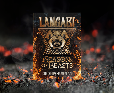 Langabi: Season Of Beasts book cover graphic design illustration lettering typography vector