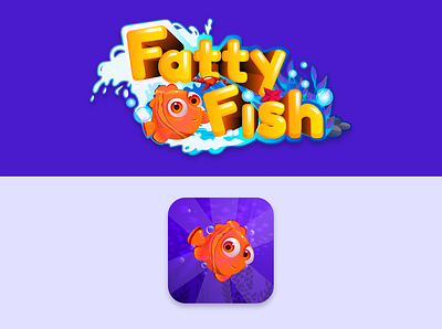 Logo and icon for mobile game branding game illustration logo