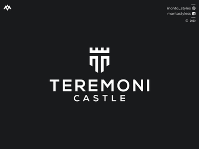 TEREMONI CASTLE branding design icon logo minimal t castle logo t logo vector