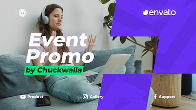 Event Promo (AE Template) aftereffects coach content corporate design event forum intro livestream marketing motiondesign motiongraphics online opener product promo social speaker startup vlog