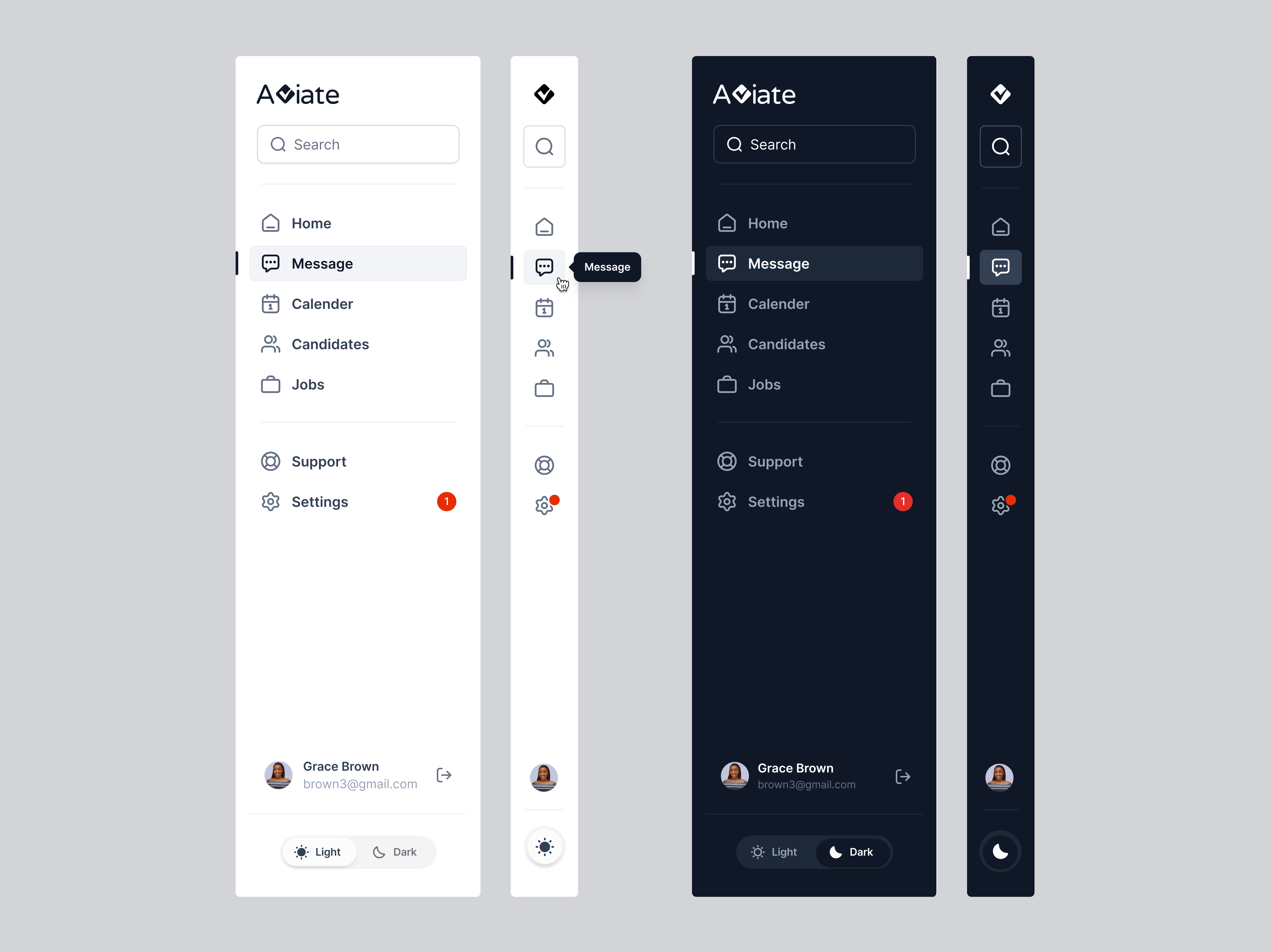 Sidebar navigation - HR Dashboard business dashboard designer joni ahmed navigation product product design saas sidebar sidebardesign sidebarnavigation sidemenu sidenav ui design uidesign ux designer webdesign