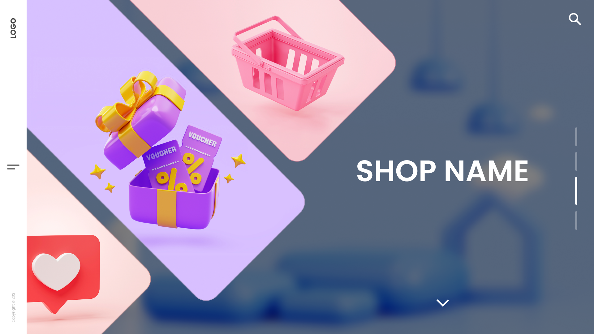Полноэкранный Слайдер Магазин | Full Screen Store design figma landing landing page maxuiux shop ui ui design uiux user interface web design website