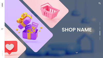 Полноэкранный Слайдер Магазин | Full Screen Store design figma landing landing page maxuiux shop ui ui design uiux user interface web design website