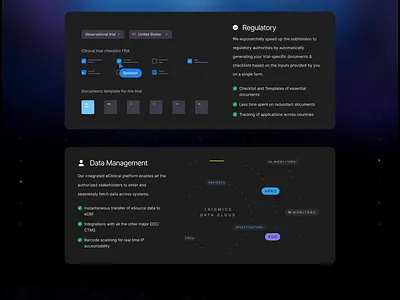 Triomics - Tech Section 04 3d animation baspixels branding design graphic design illustration logo motion graphics udhaya ui webdesign
